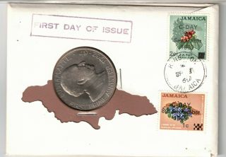 Fdc Jamaica 1969 $1 Philatelic Numismatic Covers Pnc