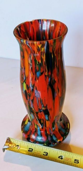 Hand Crafted - Blown Glass Pop Art Vase (8 X 4 X 4) - Technicolor Wonderful 3