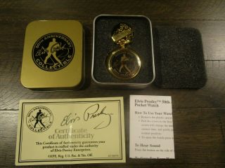 50th Anniversary Elvis Presley Musical Pocket Watch - Old Stock