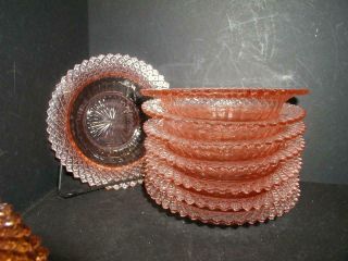 Pink Miss America Depression Glass Cereal Bowls 6 1/4 " Across Anchor Hocking