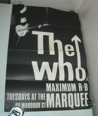 Rolled The Who Maximum R & B Tuesdays At The Marquee Concert Poster 15 X 22