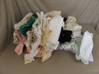 63 Piece Antique Vintage Doll Baby Clothes Whites Coats Dresses Gowns Lace,