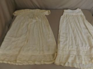 63 Piece Antique Vintage Doll Baby Clothes Whites Coats Dresses Gowns Lace, 3