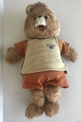 Vintage Teddy Ruxpin Plush 1985 Worlds Of Wonder Talking Toy Bear
