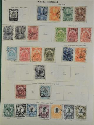 HAITI HAYTI STAMPS SELECTION ON 7 ALBUM PAGES (K138) 3