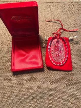 Vintage Waterford Crystal 1981 Christmas Ornament Peace Angel Design