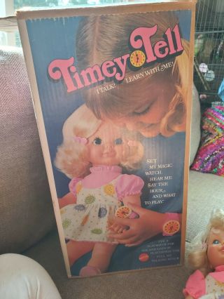 17 " Vintage Mattel Timey Tell Doll With Accessories Box 1964