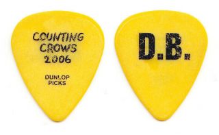 Counting Crows David Bryson Yellow Guitar Pick - 2006 Tour