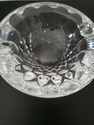 Vintage 3.  5 " Waterford Crystal Glass Ashtray