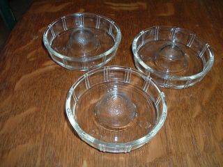 Set Of 3 Vintage Glasbake Little Princess Mini Bundt Dish Jello Molds Clear