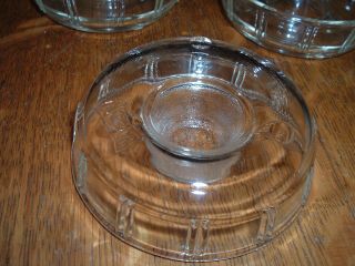 Set of 3 Vintage Glasbake Little Princess Mini Bundt Dish Jello Molds Clear 2