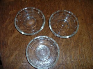 Set of 3 Vintage Glasbake Little Princess Mini Bundt Dish Jello Molds Clear 3