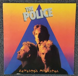 The Police Zenyatta Mondatta 1980 Cardboard Promo Poster Flat