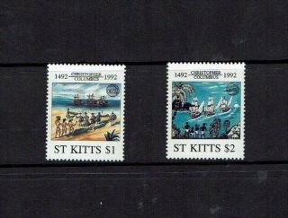 St Kitts 1992,  500th Anniversary Columbus Discovery Of America,  Mnh Set