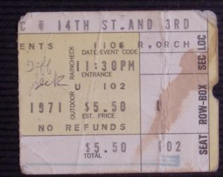 Jeff Beck " Rough And Ready " Academy Of Music Nyc Cozy Powell Nov.  6 1971 Redbone