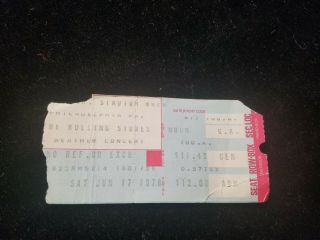 Vintage 1978 The Rolling Stones Jfk Stadium Philadelphiapa Concert Ticket Stub