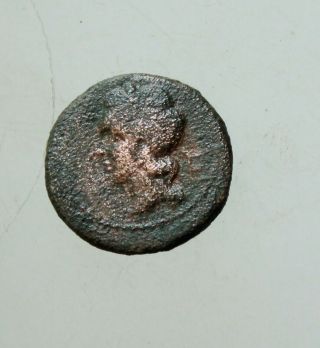 Sicily,  Bronze,  Katane,  After 210 Bc; Ae16mm Apollo Katanain,  Isis Standing