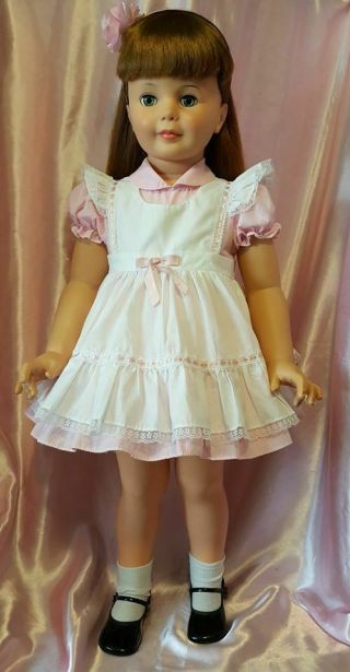 Vintage 2 Pc Dress & Smock 4 Ideal Patti Playpal Fits 35” Doll " No Doll "