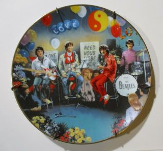 The Beatles " All You Need Is Love " 1992 Limited Edition Delphi Plate 1073a