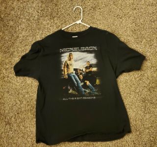 Nickelback All The Right Reasons Concert T - Shirt Size Xl