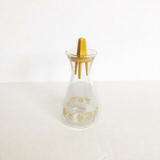 Vintage Butterfly Gold Pyrex Salt Pepper Shaker Single Clear