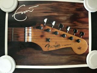 Eric Clapton Close - Up Photo Of His Blackie Guitar 11x14 Print Plate Signed