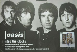 Oasis 2006 Stop The Clocks Promotional Poster Flawless Old Stock