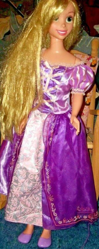 Rapunzel Disney Princess/ My Size Doll 36” Tall Tangled/great Cond.  Long Hair