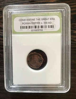 Slabbed Ancient Roman Constantine The Great Coin C.  330 Ad Exact Coin Shown