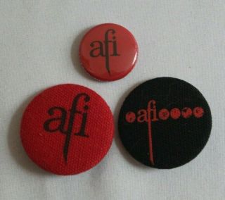 Set Of 3 Afi A Fire Inside Band Promotional Button Pin Half Inch And 1 Inch