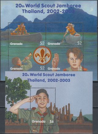 Grenada Both S/s 20th World Scout Jamboree Thailand 2002 Mnh - 22 Euro