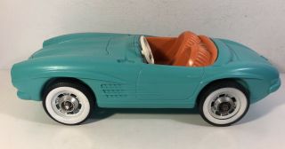 Vintage Irwin Blue Mercedes Toy Convertible Blow Mold Barbie Skipper Plastic Car