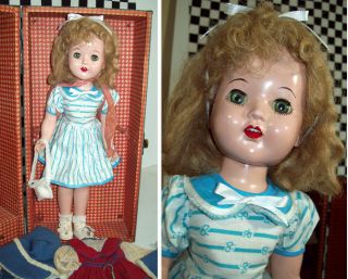17 " Hard Plastic Walker Doll 1950 