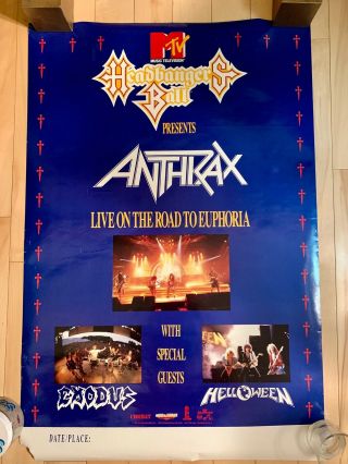 Vintage 1989 Anthrax Mtv Headbanger 