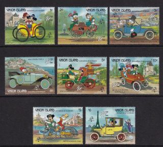 St.  Vincent Grenadines Union Island Stamps - Disney Thematic Sc 241 - 248 Mnh