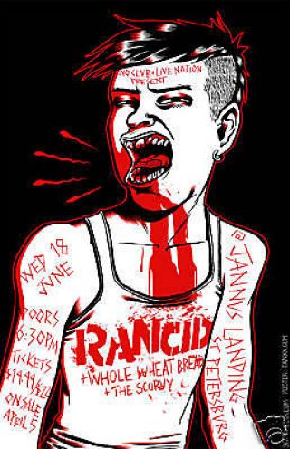 Rancid W/ Whole Wheat Bread & The Scurvy [concert Poster] 11 X 17