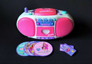 Barbie Dance With Me Talking Boombox,  Vintage (4 Cds & 2 Cassettes)