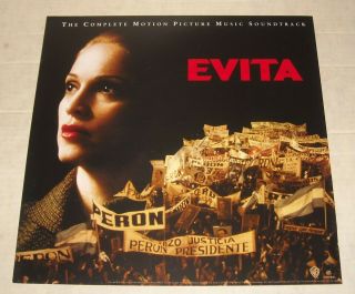 1996 Evita Film Soundtrack Warner Bros.  Promo Poster Flat Madonna Photo