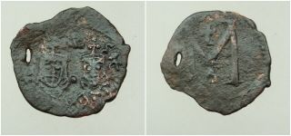 Michael Ii The Amorian,  With Theophilus.  820 - 829.  Æ Follis 21mm,  2.  6g.  Syracuse