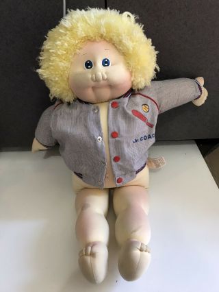 Vtg 1983 Xavier Roberts Little People Soft Sculpture Cabbage Patch Doll,  22 " Boy