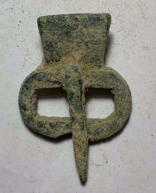 DETECTOR FINDS ANCIENT ROMAN BRONZE MILITARY BUCKLE CA 300 - 400AD 2