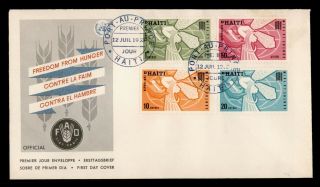 Dr Who 1963 Haiti Fao Freedom From Hunger Fdc C190813