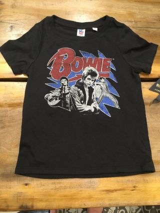 Junk Food David Bowie Black Vintage Style T Shirt 2t Nwt Concert