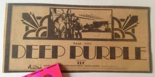 Deep Purple,  Elf Ronnie James Dio Long Beach Arena 1974 Ad Clipping