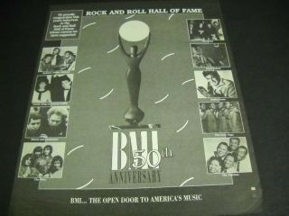 Rrhof 1990 Promo Poster Ad Carole King The Who Bobby Darin The Kinks Four Tops