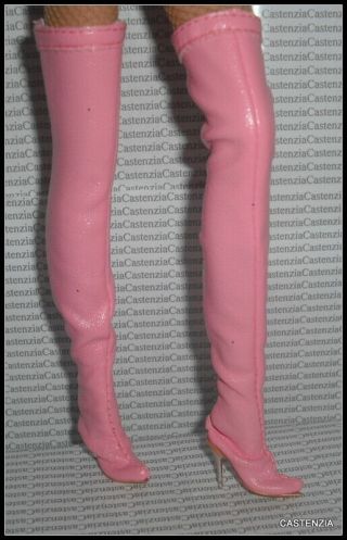 Shoes Barbie Doll Model Muse Kimora Lee Simmons High Thigh Pink Stiletto Boots