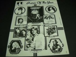 Andy Gibb Donna Summer Bee Gees Earth Wind & Fire 1978 Promo Poster Ad