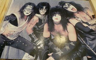 Kiss Poster 21 1/2 " X 14 " From Mid 90 