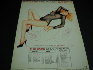 The Cars June Through August Candy - O Tour Dates 1979 Promo Poster Ad