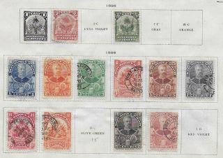 12 Haiti Stamps From 19th Century Brown Scott Album 1898